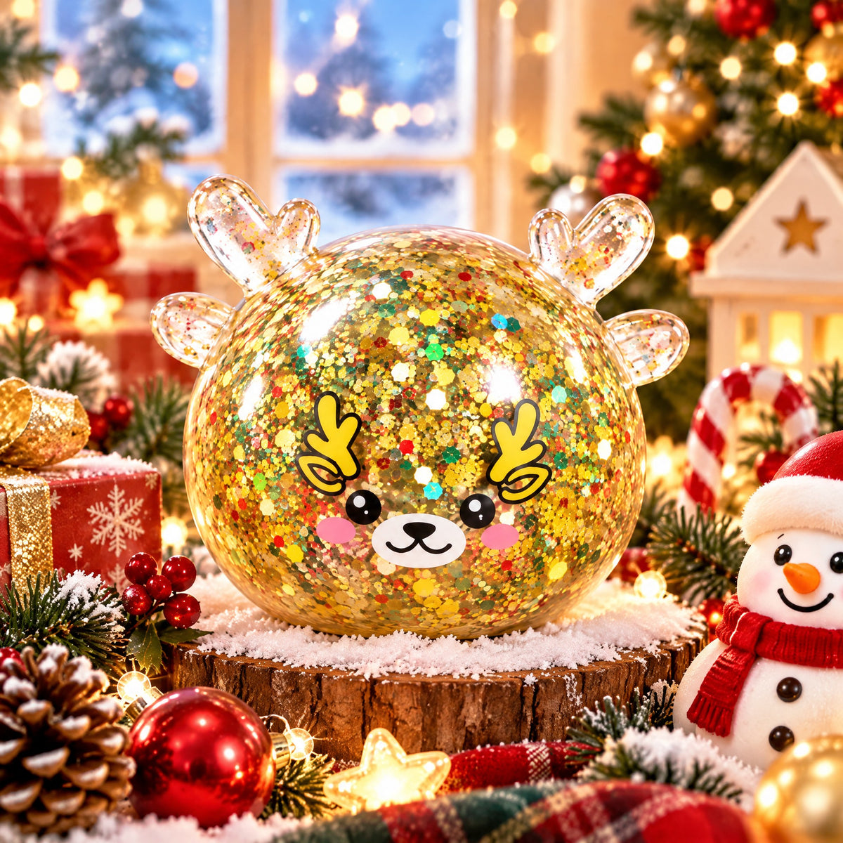 Christmas Squishy Gold Reindeer
