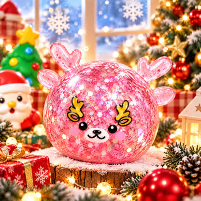 Christmas Squishy Pink Reindeer