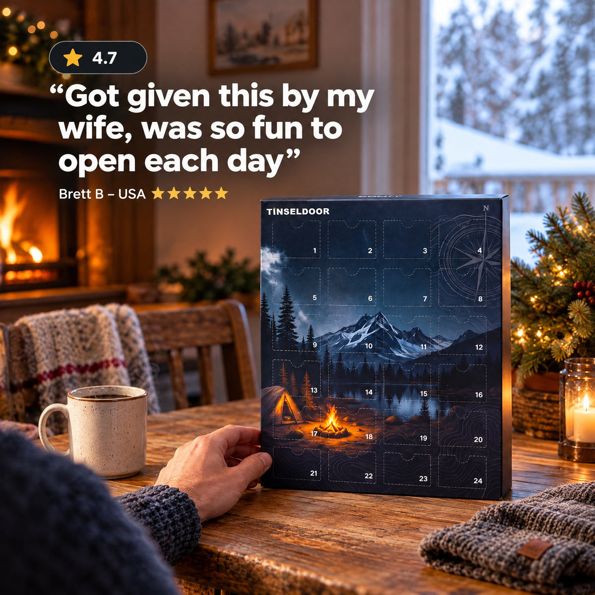 Tinseldoor outdoorsman advent calendar